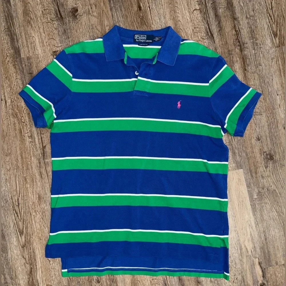 Ralph Lauren • Custom Fit Striped Polo